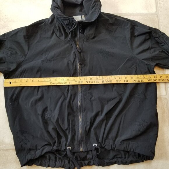 ✅Nanette Lepore Activewear Windbreaker Jacket Black Perforated Women's Size 2X - Picture 7 of 16